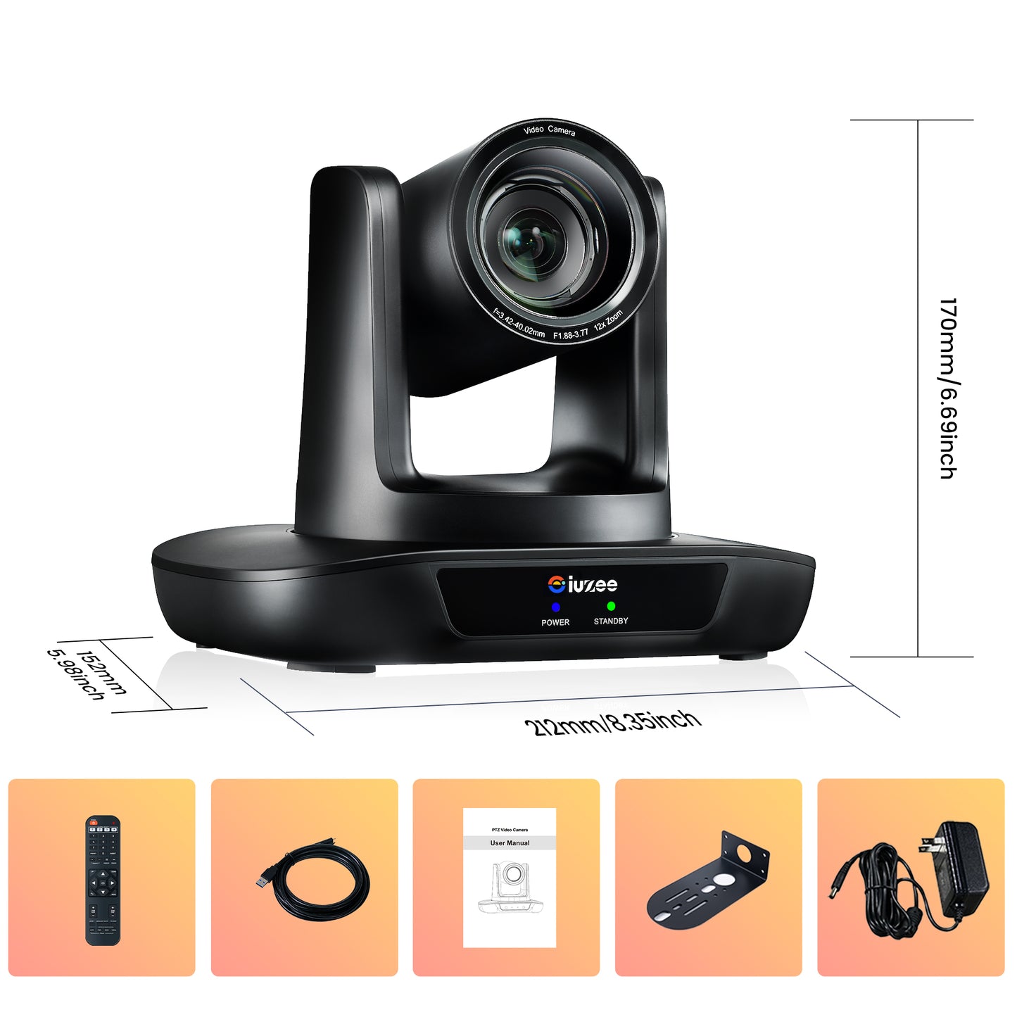 12X 4K UHD HDMI USB3.0 Streaming PTZ Camera